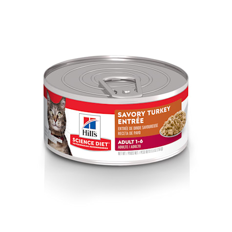 Hill's Science Diet Adult Savory Turkey Entree Canned Wet Cat Food