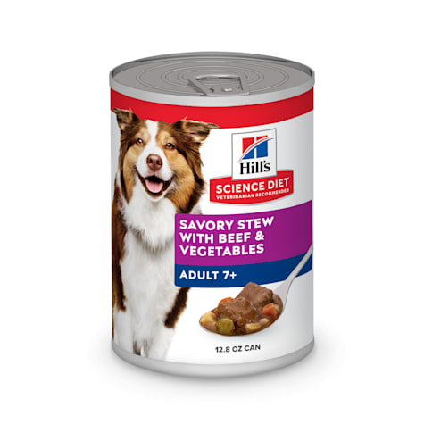 Hill's Science Diet Senior 7+ Savory Stew with Beef & Vegetables Canned Wet Dog Food