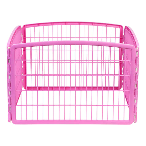 Iris Pink Four Panel Pet Containment and Exercise Pen without Door