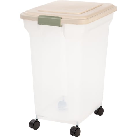 Iris Almond and Clear Airtight Pet Food Storage Container