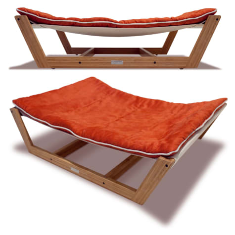 Pet Lounge Studios Bambu Nautical Hammock Pet Bed in Orange
