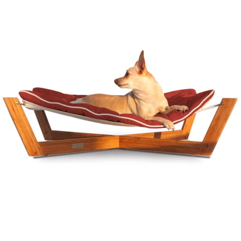 Pet Lounge Studios Bambu Cross Hammock Pet Bed in Orange