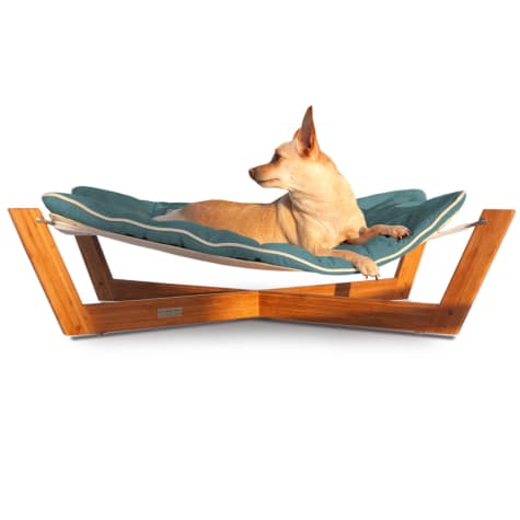 Pet Lounge Studios Bambu Cross Hammock Pet Bed in Blue