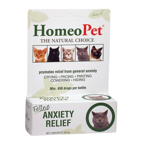 HomeoPet Feline Anxiety Relief, Natural Stress and Anxiety Support, Anxiety Supplement for Cats