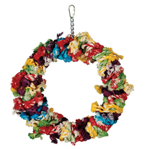 Caitec Paradise Large Cotton Snuggle Ring Bird Toy