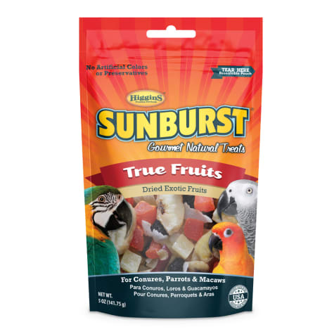 Higgins Sunburst True Fruits Gourmet Treats for Conures, Parrots & Macaws