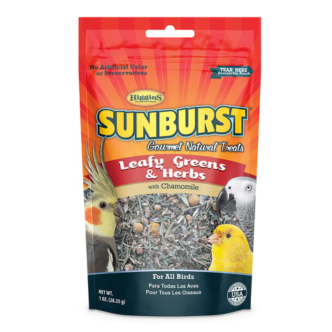 Higgins Sunburst Leafy Greens & Herbs Gourmet Treats for All Birds