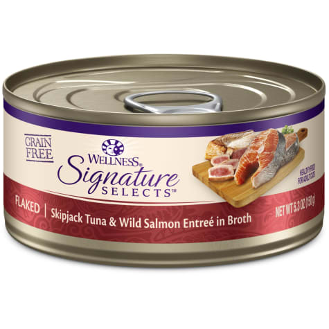 Wellness CORE Signature Selects Natural Grain Free Flaked Skipjack Tuna & Salmon Wet Cat Food
