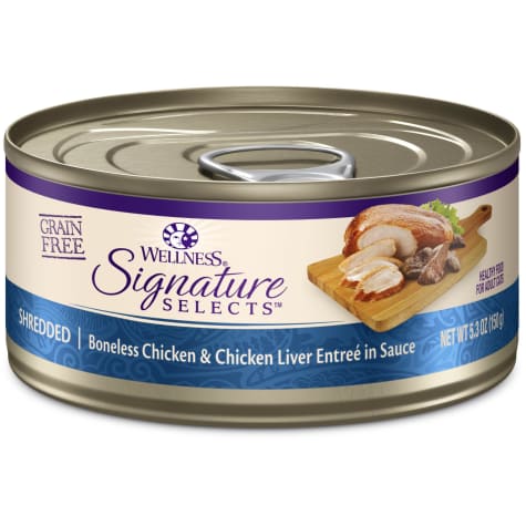 Wellness CORE Signature Selects Natural Grain Free Shredded Chicken & Chicken Liver Wet Cat Food