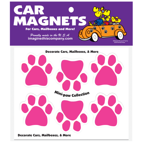 Imagine This Magnet Mini Paws in Pink for Dogs