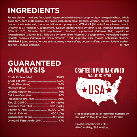 purina one smartblend true instinct natural with real turkey & venison adult dry dog food