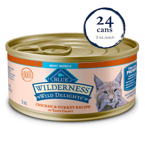 Blue Buffalo Wilderness Chicken & Turkey Wild Delights Meaty Morsels Wet Cat Food