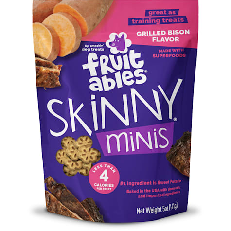 Fruitables Skinny Minis Bison Soft & Chewy Dog Treats