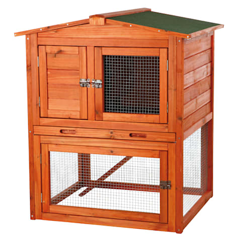 TRIXIE Natura Two Story Animal Hutch with Gabled Roof