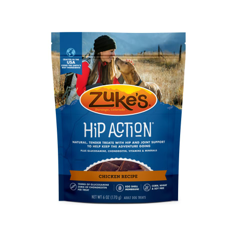 Zuke's Hip Action Hip & Joint Support Soft and Chewy Natural Chicken Recipe Dog Treats