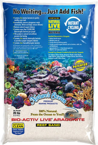 Nature's Ocean Bio-Activ Live Aragonite Reef Sand 0.1-0.5mm