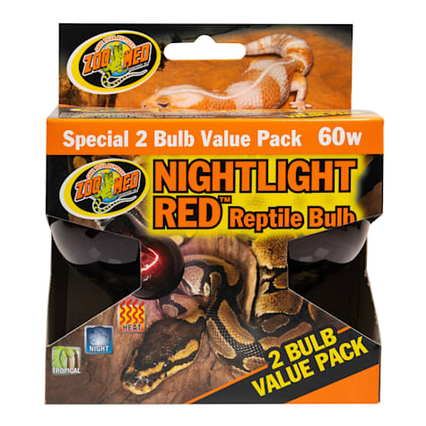 Zoo Med Nightlight Red Bulb for Reptiles, 60 Watts