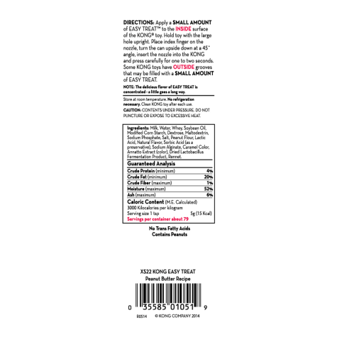 kong easy treat peanut butter