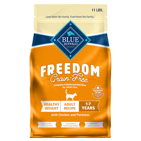 Blue Buffalo Freedom Natural Grain-Free, Weight Control, Chicken Recipe, Adult Dry Cat Food