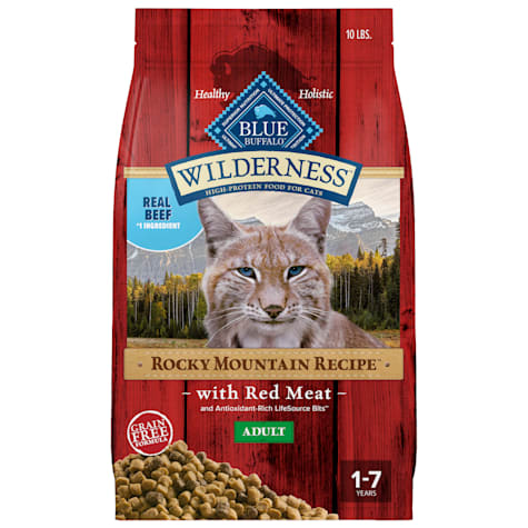 Blue Buffalo Wilderness Rocky Mountain Recipe, Red Meat, Natural Dry Cat Food