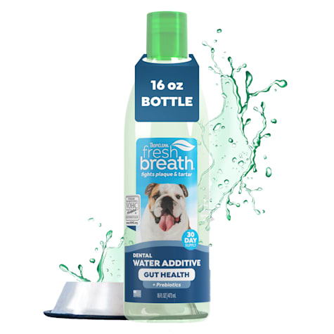 TropiClean Fresh Breath Dental Water Additive Plus Gut Health for Dogs