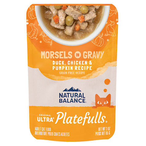 Natural Balance Platefulls Duck, Chicken & Pumpkin Formula in Gravy Adult Wet Cat Food