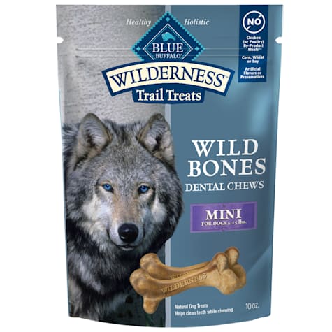 Blue Buffalo Wilderness Wild Bones Grain-Free Mini Dental Chews Dog Treats
