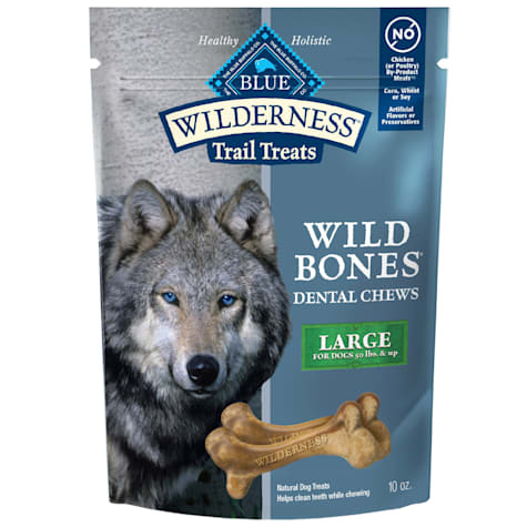 Blue Buffalo Wilderness Trail Treats Wild Bones, Dental Chews for Large Dogs