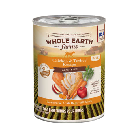 Whole Earth Farms Grain Free Canned Dog Food, Chicken & Turkey Recipe ...
