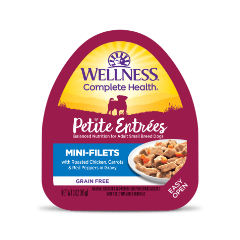 Wellness Complete Health Petite Entrees Mini-Filets with Roasted Chicken, Carrots & Red Peppers in Gravy Wet Dog Food