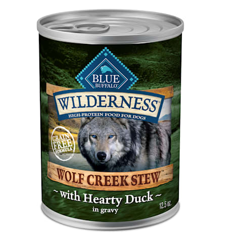 Blue Buffalo Wilderness Wolf Creek Stew Hearty Duck Stew in Gravy Wet Food for Dogs