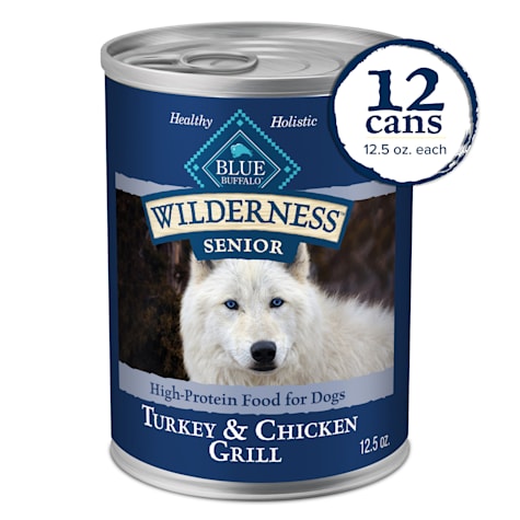 Blue Buffalo Blue Wilderness Natural High Protein Turkey & Chicken Senior Dog Wet Food