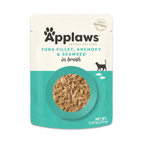 Applaws Natural Tuna with whole Anchovy and Seaweed in Broth Wet Cat Food