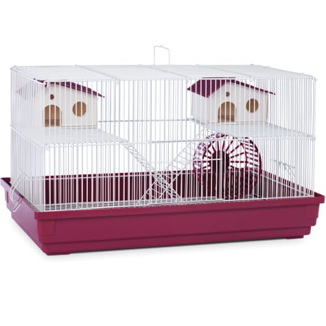 Prevue Pet Products Bordeaux Red White Deluxe Small Animal Cage 23 L X 12 75 W X 12 75 H Petco