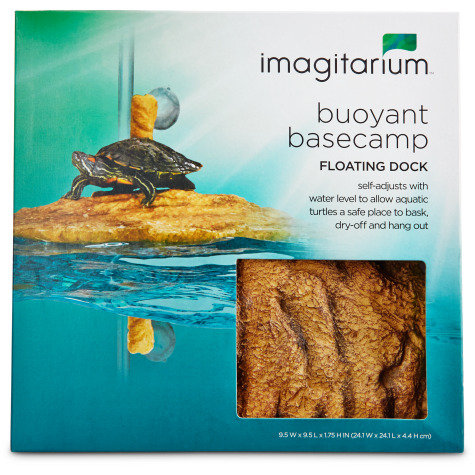Imagitarium Corner Floating Turtle Dock Aquatic Decor