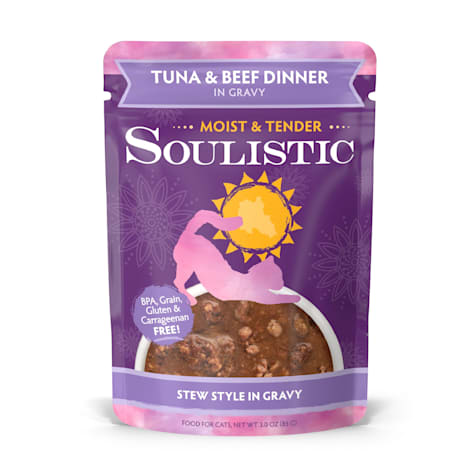 Soulistic Moist & Tender Tuna & Beef Dinner in Gravy Wet Cat Food