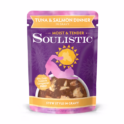 Soulistic Moist & Tender Tuna & Salmon Dinner in Gravy Wet Cat Food