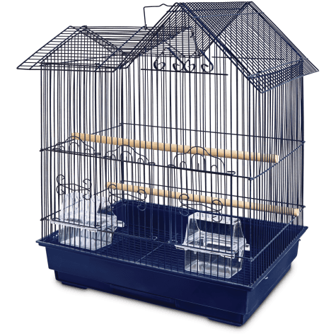 You & Me Parakeet Ranch House Cage, Navy