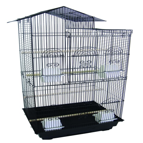 YML Tall Villa Black Top Bird Cage