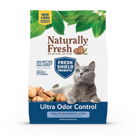 Naturally Fresh Ultra Odor Control Quick-Clumping Natural Multi-Cat Walnut Cat Litter