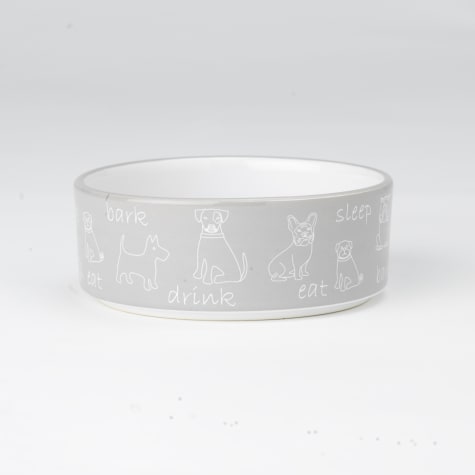 Petrageous Designs Playful Pet Dark Bark Dog Bowl