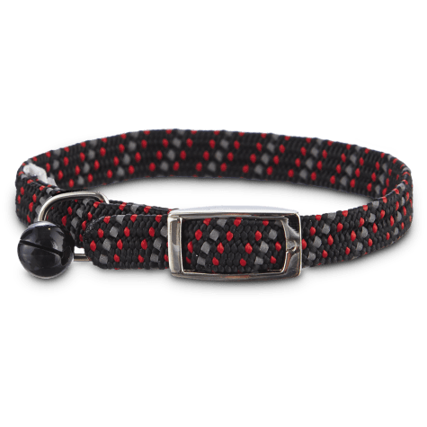 YOULY Black & Red Reflective Kitten Collar