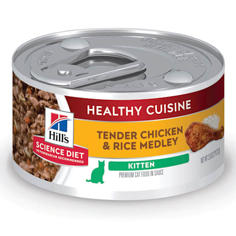 Hill's Science Diet Kitten Healthy Cuisine Tender Chicken & Rice Medley Canned Wet Cat Food
