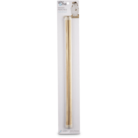 You & Me 3/8-inch Wood Bird Perch 2 Pack Set