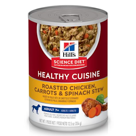 Hill's Science Diet Senior 7+ Healthy Cuisine Roasted Chicken, Carrots, & Spinach Stew Canned Wet Dog Food