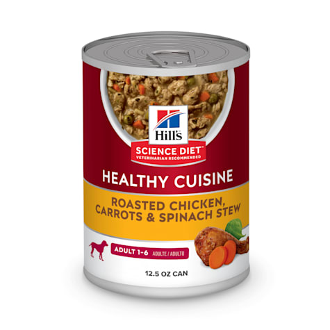 Hill's Science Diet Adult Healthy Cuisine Roasted Chicken Carrots & Spinach Canned Wet Dog Food