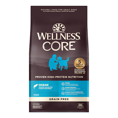 Wellness CORE Natural Grain Free Ocean Whitefish, Herring & Salmon Dry Dog Food
