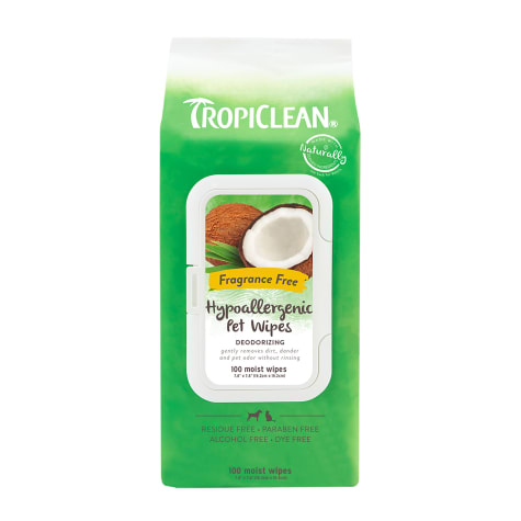 TropiClean Fragrance Free Hypoallergenic Pet Wipes