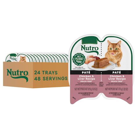 Nutro Perfect Portions Twin-Pack Tray Chicken & Liver Recipe Grain Free Natural Wet Cat Food Pate