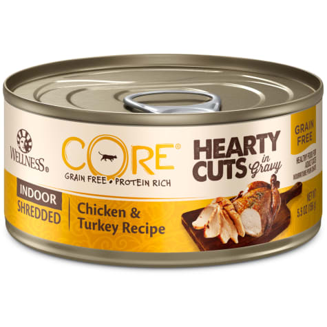 Wellness CORE Hearty Cuts Natural Grain Free Chicken & Turkey Wet Indoor Cat Food